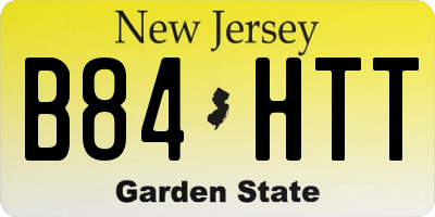 NJ license plate B84HTT