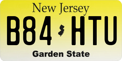 NJ license plate B84HTU