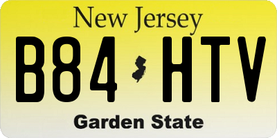 NJ license plate B84HTV