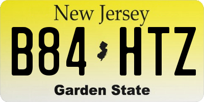 NJ license plate B84HTZ