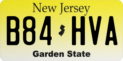 NJ license plate B84HVA