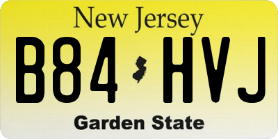 NJ license plate B84HVJ