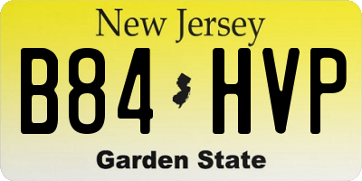 NJ license plate B84HVP