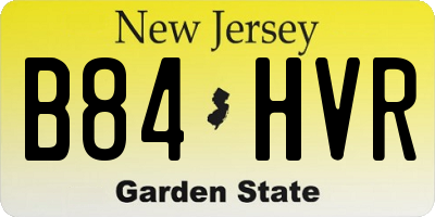 NJ license plate B84HVR