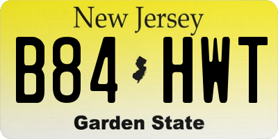 NJ license plate B84HWT