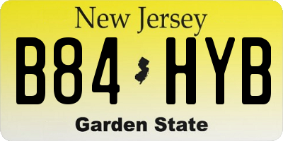 NJ license plate B84HYB