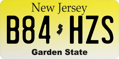 NJ license plate B84HZS