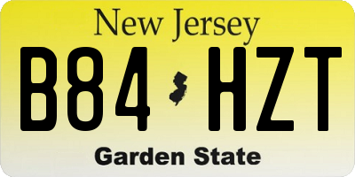 NJ license plate B84HZT