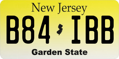 NJ license plate B84IBB