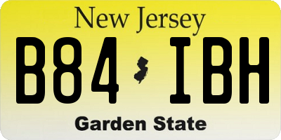 NJ license plate B84IBH