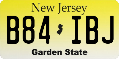 NJ license plate B84IBJ