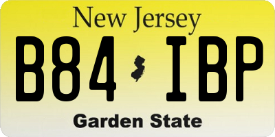 NJ license plate B84IBP