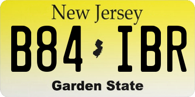 NJ license plate B84IBR