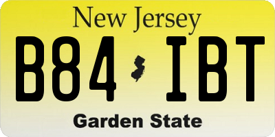 NJ license plate B84IBT