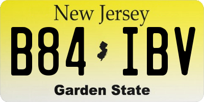 NJ license plate B84IBV