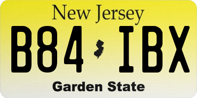 NJ license plate B84IBX
