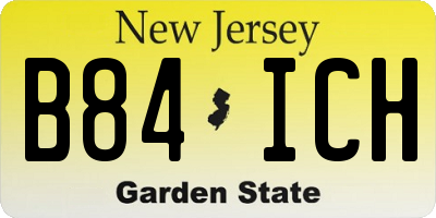 NJ license plate B84ICH