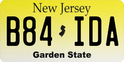 NJ license plate B84IDA