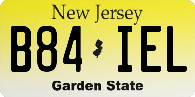 NJ license plate B84IEL