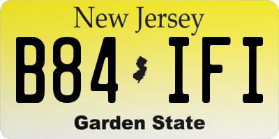 NJ license plate B84IFI