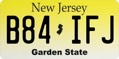 NJ license plate B84IFJ