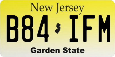 NJ license plate B84IFM