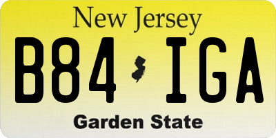 NJ license plate B84IGA