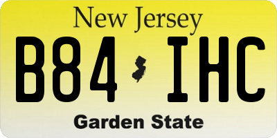 NJ license plate B84IHC