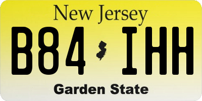 NJ license plate B84IHH