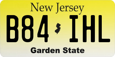 NJ license plate B84IHL