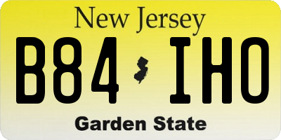 NJ license plate B84IHO