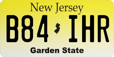 NJ license plate B84IHR