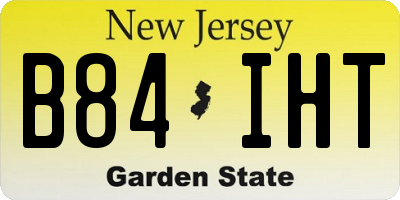 NJ license plate B84IHT