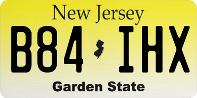 NJ license plate B84IHX