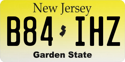 NJ license plate B84IHZ