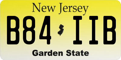 NJ license plate B84IIB