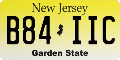 NJ license plate B84IIC