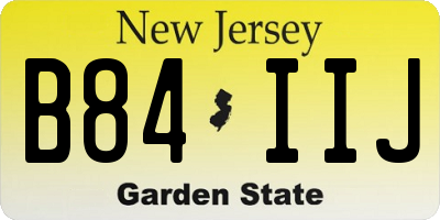 NJ license plate B84IIJ
