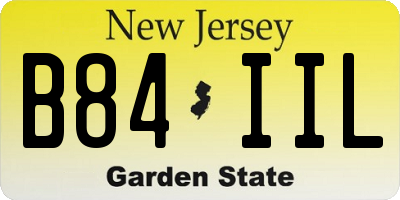 NJ license plate B84IIL