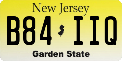 NJ license plate B84IIQ