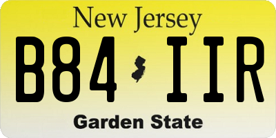 NJ license plate B84IIR