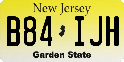 NJ license plate B84IJH