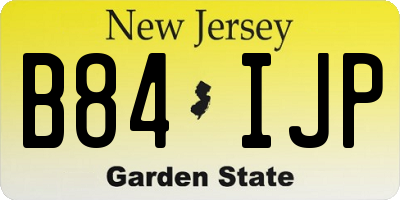 NJ license plate B84IJP