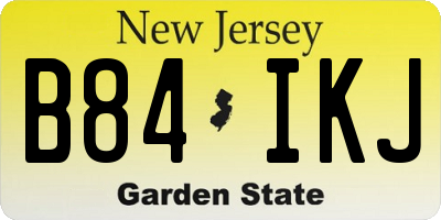 NJ license plate B84IKJ