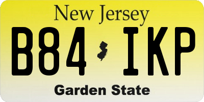 NJ license plate B84IKP