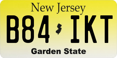 NJ license plate B84IKT