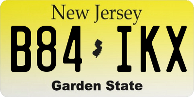 NJ license plate B84IKX