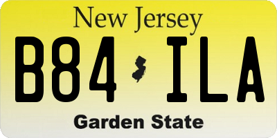 NJ license plate B84ILA