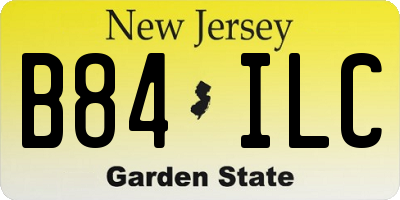 NJ license plate B84ILC
