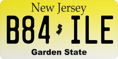 NJ license plate B84ILE